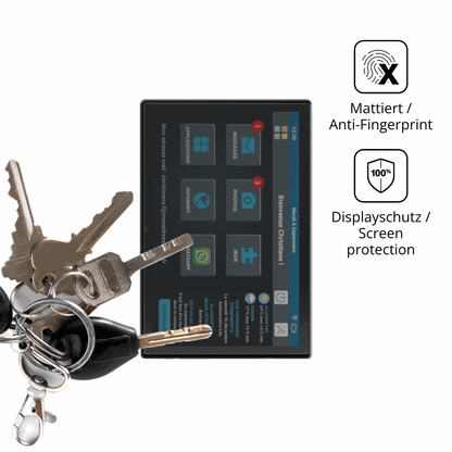 dipos Displayschutz für Facilotab T60-DE, mattierte Oberfläche, Blickschutzfilter und perfekter Passform
