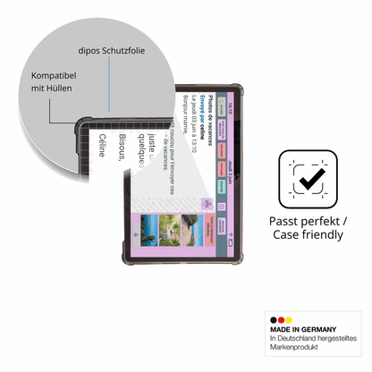 Schutzfolie mit optimaler Passform, zur Verwendung mit Hüllen geeignet