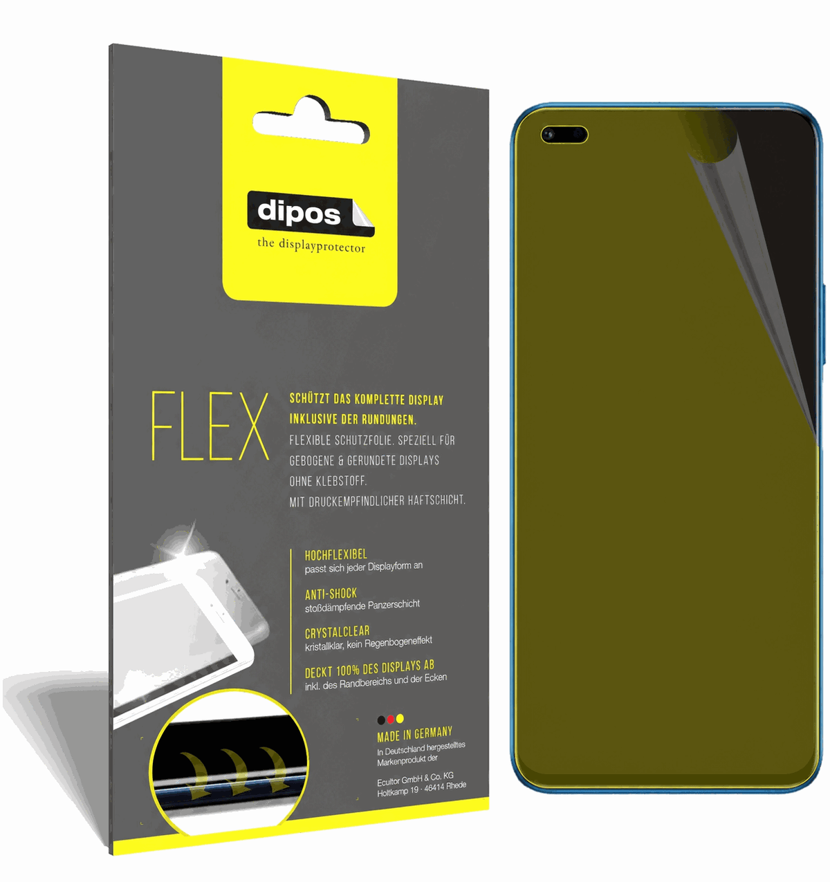 2x 3D Full Cover Schutzfolie für Honor 50 Lite