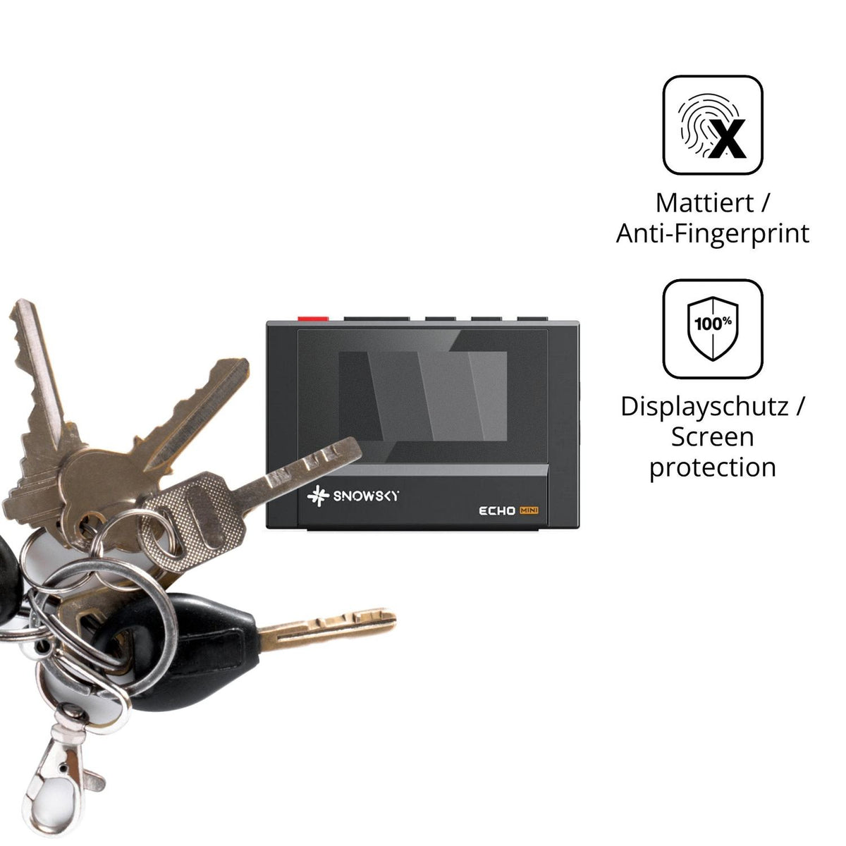 dipos Displayschutz für FiiO SnowSky Echo Mini, mattierte Oberfläche, Blickschutzfilter und perfekter Passform