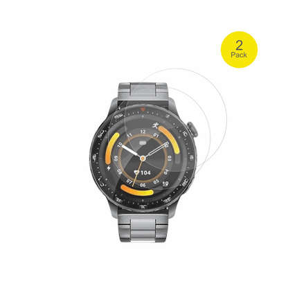 FITFLEX1.43 Zoll Smartwatch mit aufgebrachter dipos Flex Schutzfolie, glasklare Darstellung ohne Einschränkungen