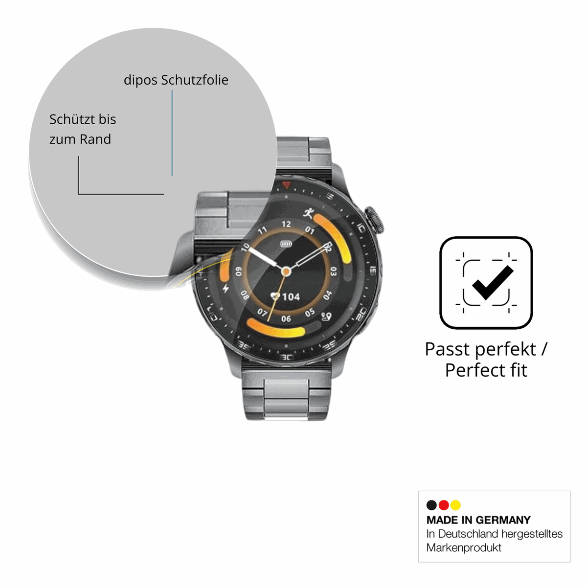Besonders flexibler Displayschutz mit Anti-Shock-Schicht im Materialmix