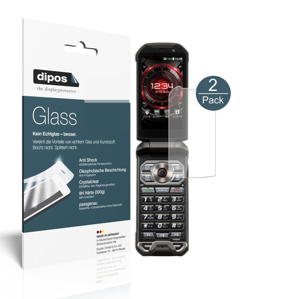 1x 9H Schutzfolie für Kyocera Torque X01 Panzerfolie