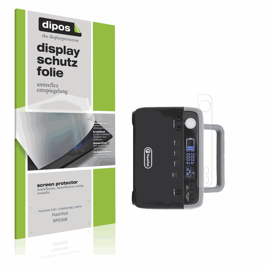 Matte Displayschutzfolie von dipos passend für Flashfish BP030B, präziser Zuschnitt und blasenfrei montiert