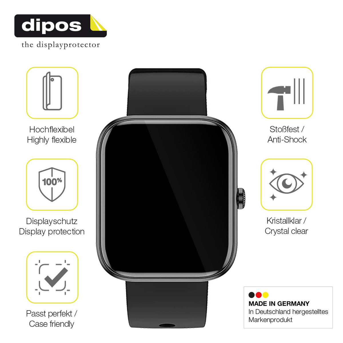 Displayschutz hergestellt in Deutschland, höchste Qualität made in Germany