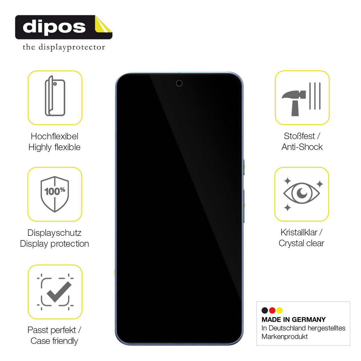 Displayschutz hergestellt in Deutschland, höchste Qualität made in Germany