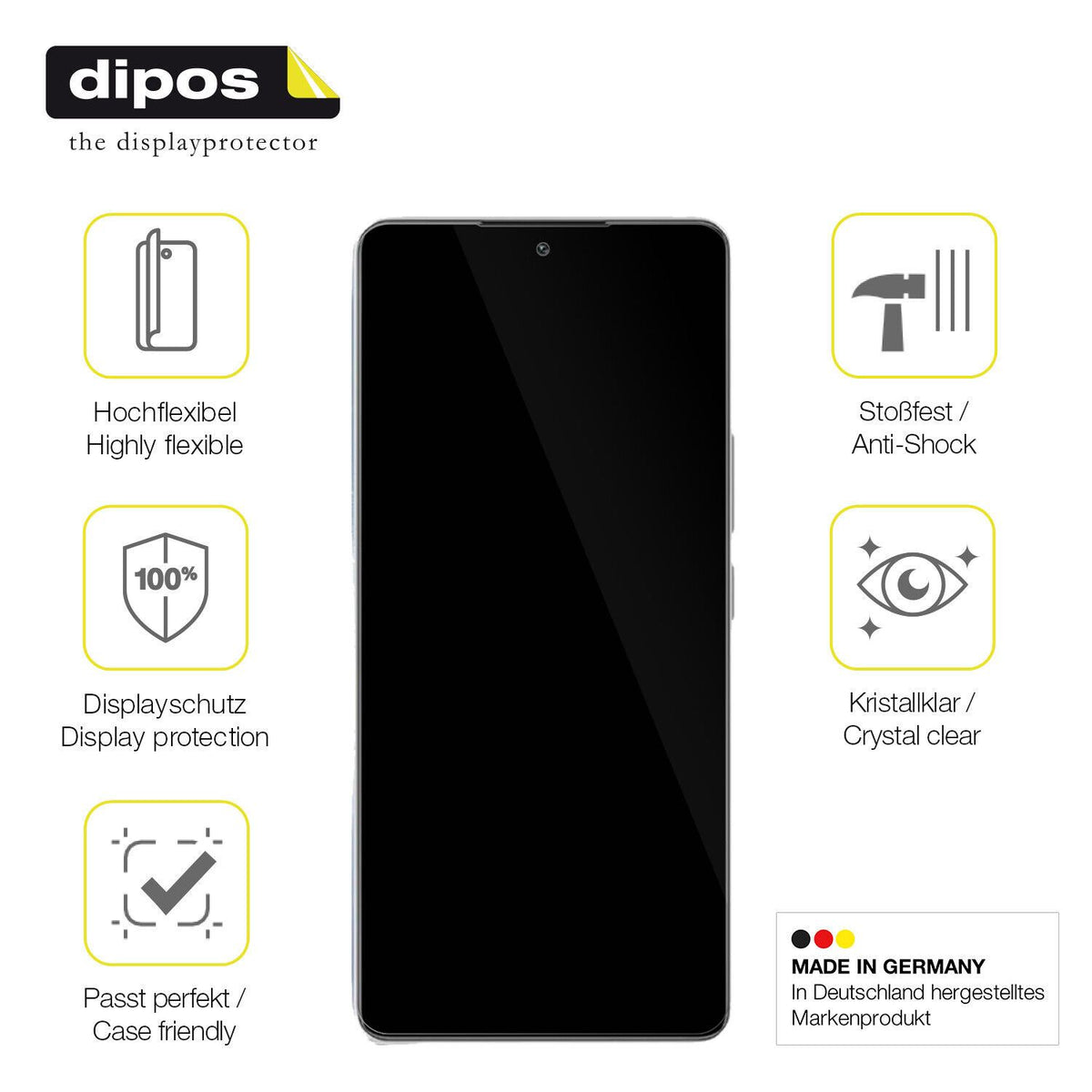 Displayschutz hergestellt in Deutschland, höchste Qualität made in Germany
