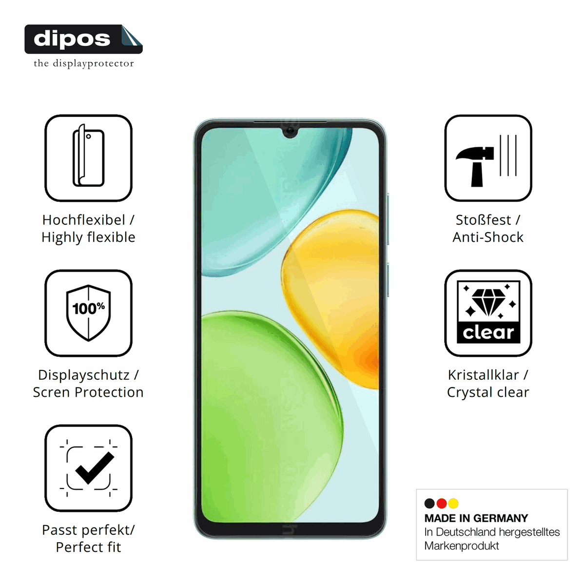 Displayschutz hergestellt in Deutschland, höchste Qualität made in Germany