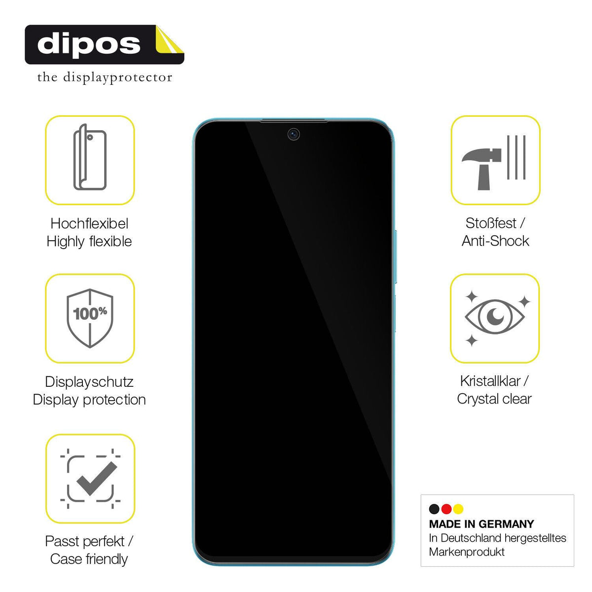 Displayschutz hergestellt in Deutschland, höchste Qualität made in Germany