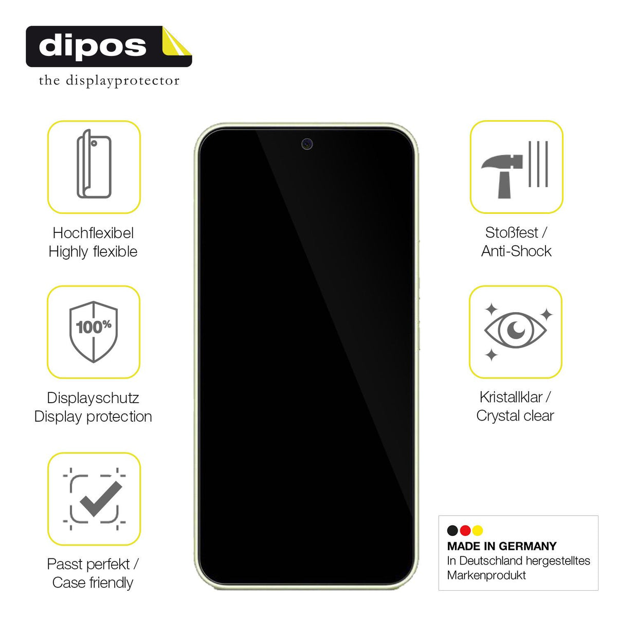 Displayschutz hergestellt in Deutschland, höchste Qualität made in Germany