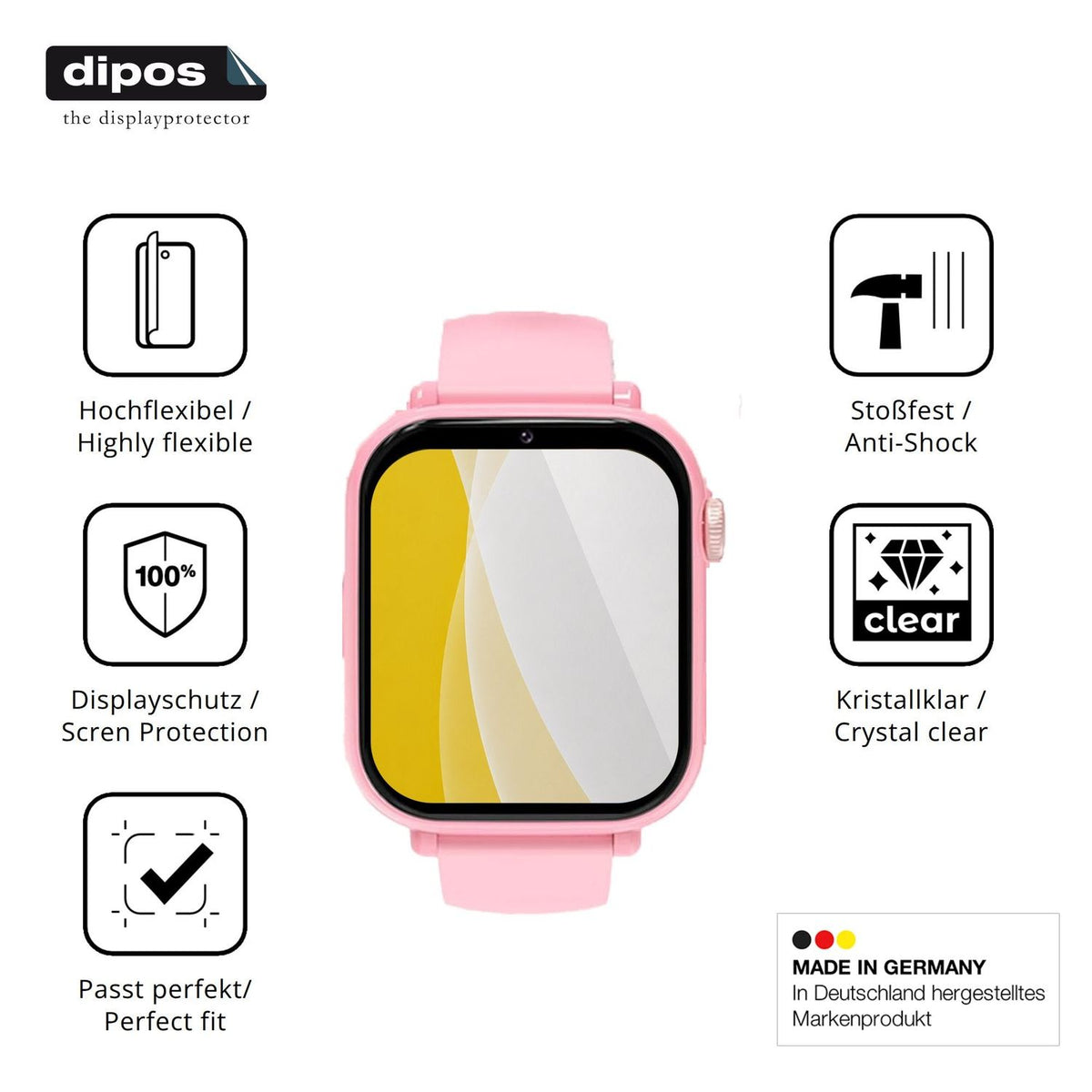 Displayschutz hergestellt in Deutschland, höchste Qualität made in Germany
