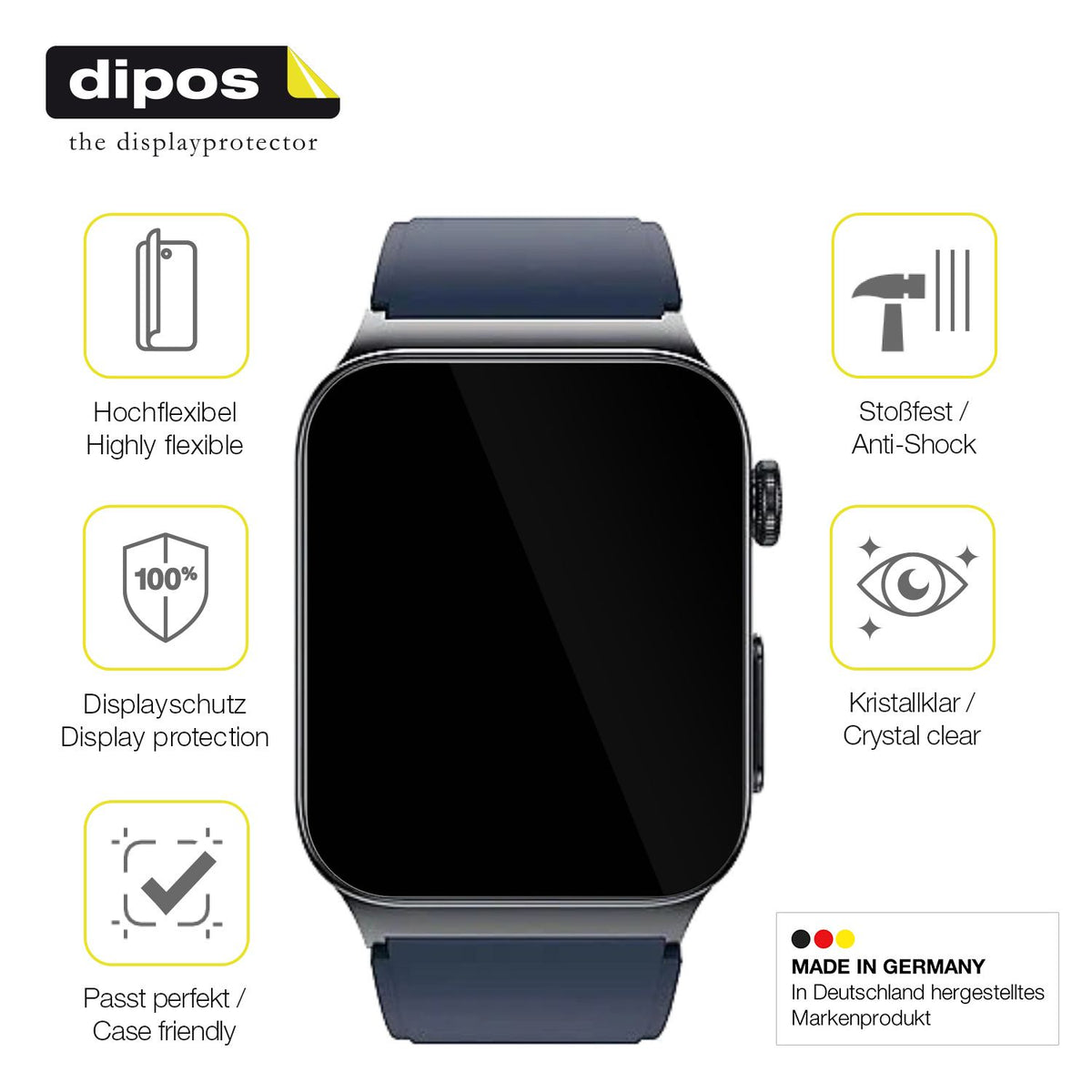 Displayschutz hergestellt in Deutschland, höchste Qualität made in Germany