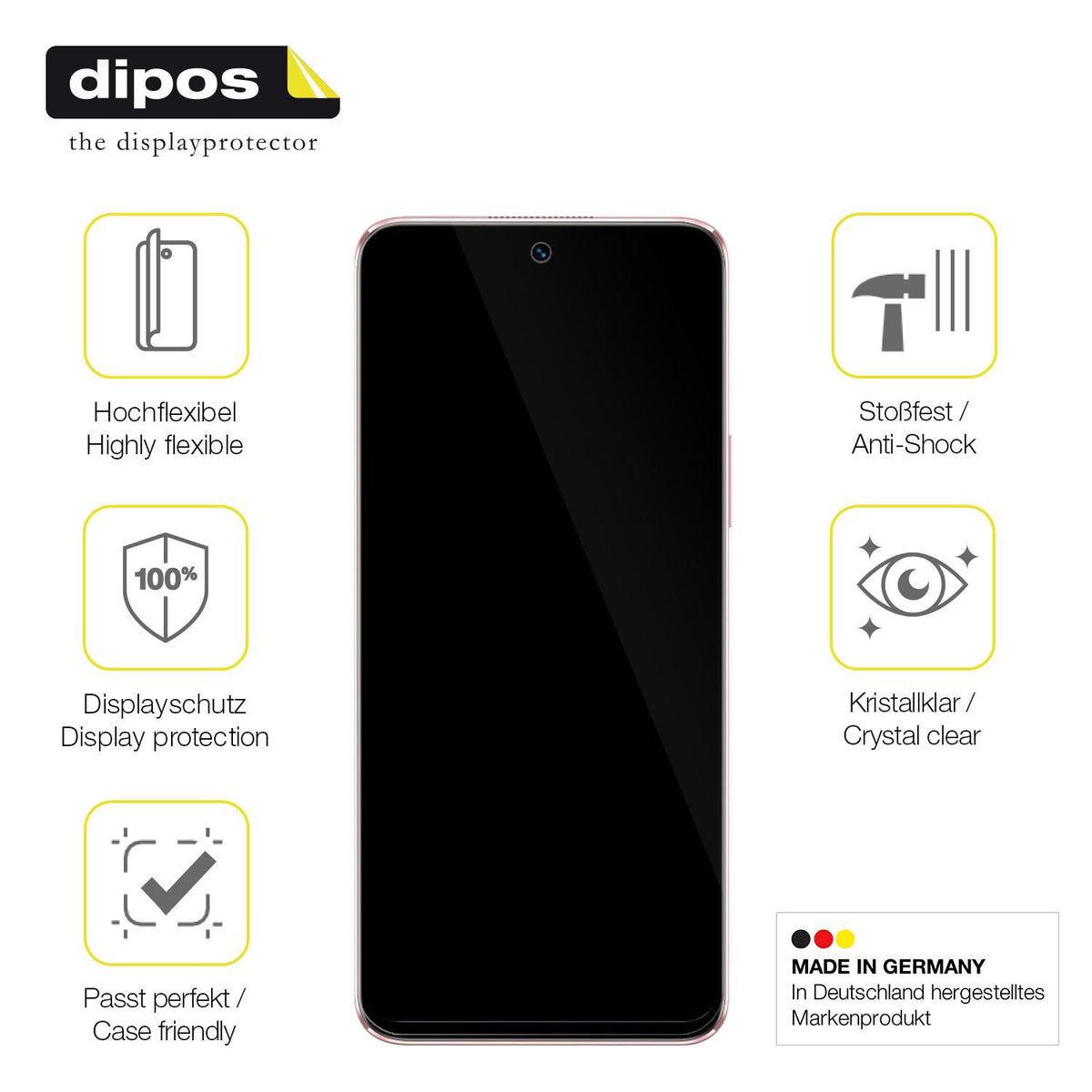 Displayschutz hergestellt in Deutschland, höchste Qualität made in Germany