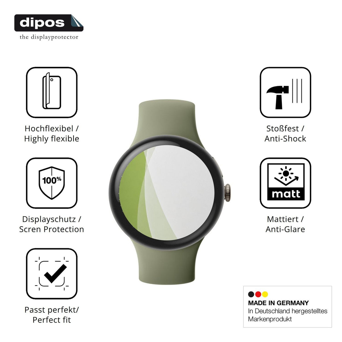 Displayschutz hergestellt in Deutschland, höchste Qualität made in Germany