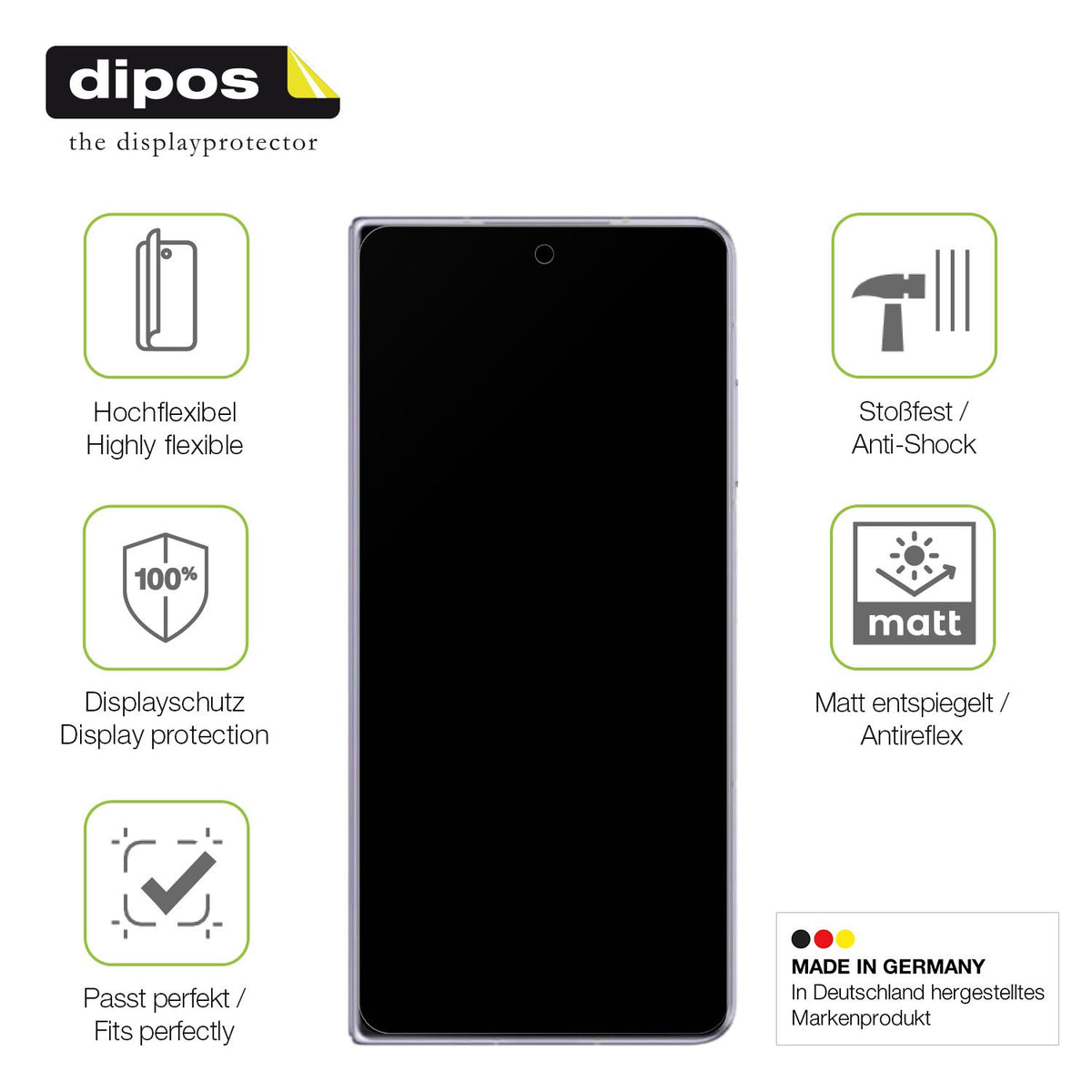 Displayschutz hergestellt in Deutschland, höchste Qualität made in Germany