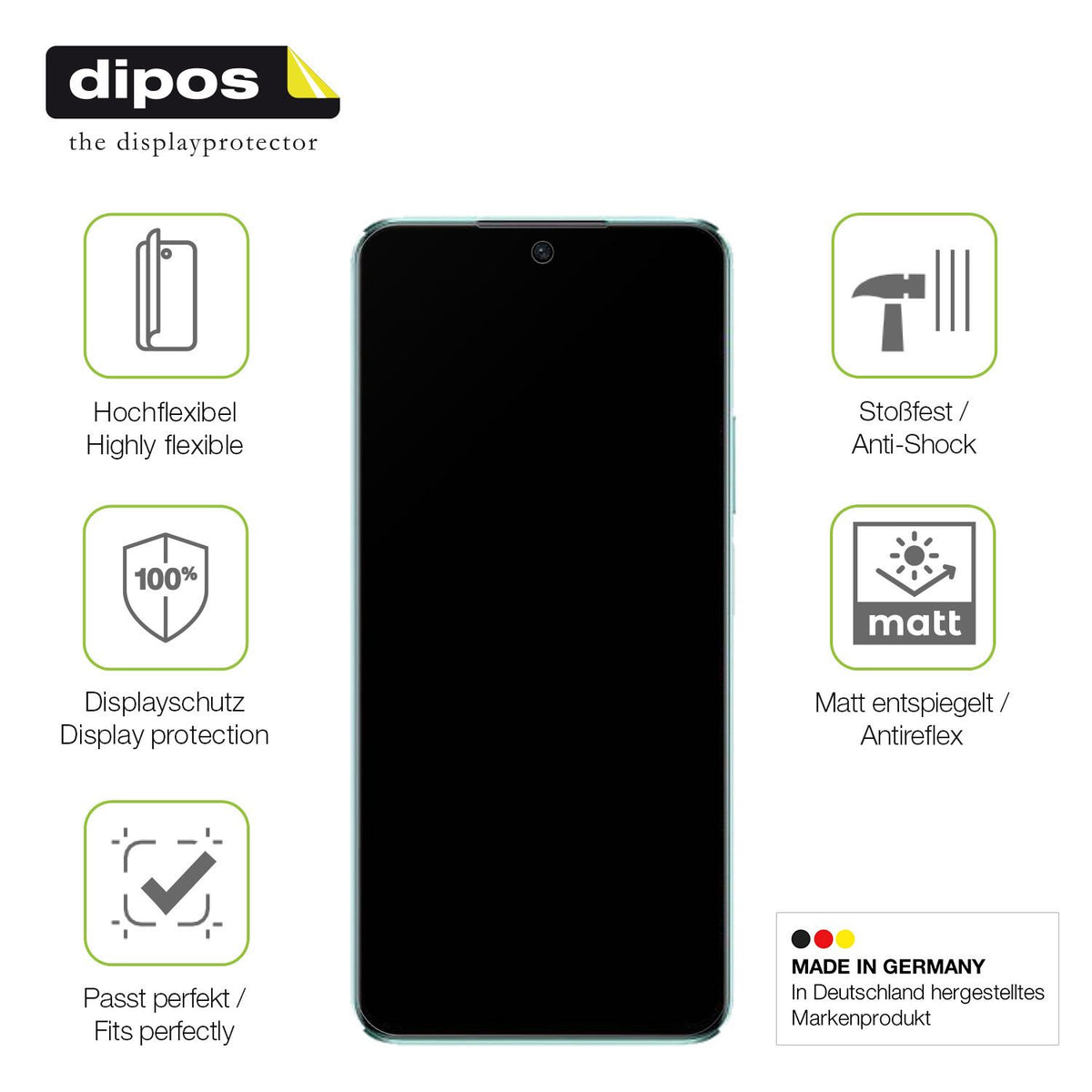 Displayschutz hergestellt in Deutschland, höchste Qualität made in Germany
