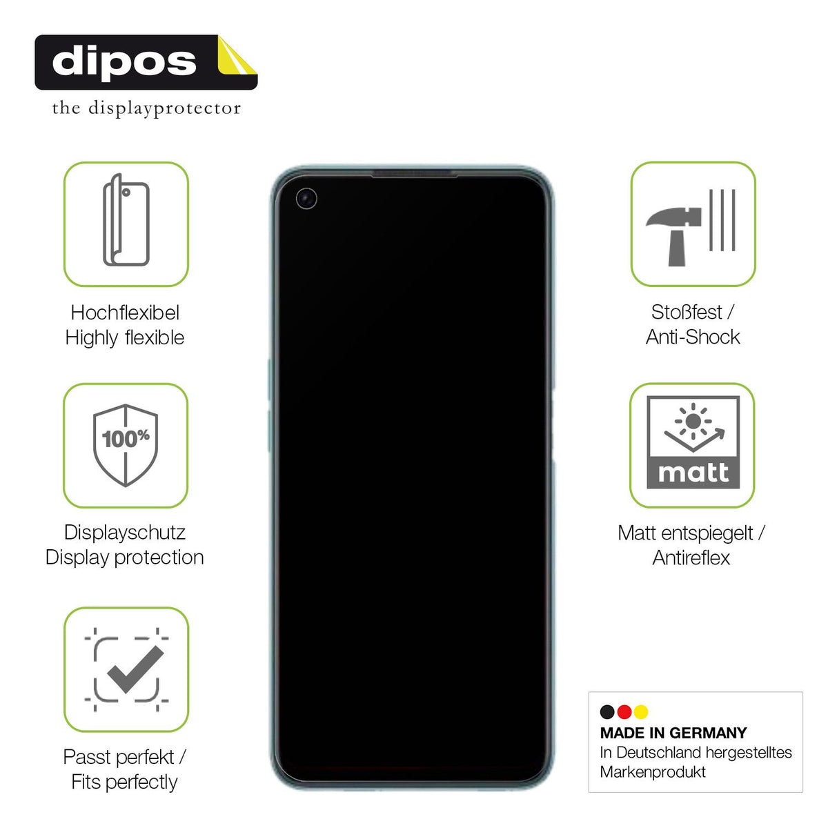 Displayschutz hergestellt in Deutschland, höchste Qualität made in Germany