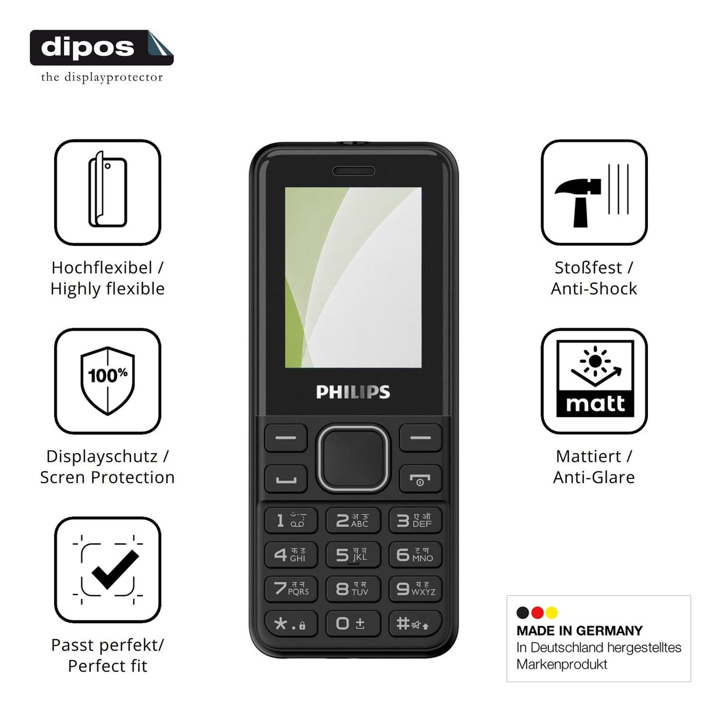 Displayschutz hergestellt in Deutschland, höchste Qualität made in Germany