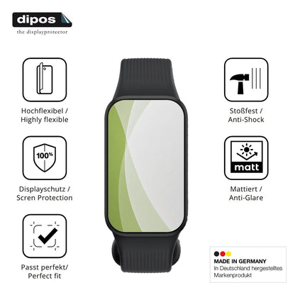 2x Full Cover Schutzfolie matt für Xiaomi Smart Band 11 Active