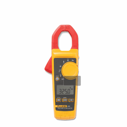 Fluke325 mit aufgebrachtem dipos Displayschutz, der seitliche Einblicke blockiert