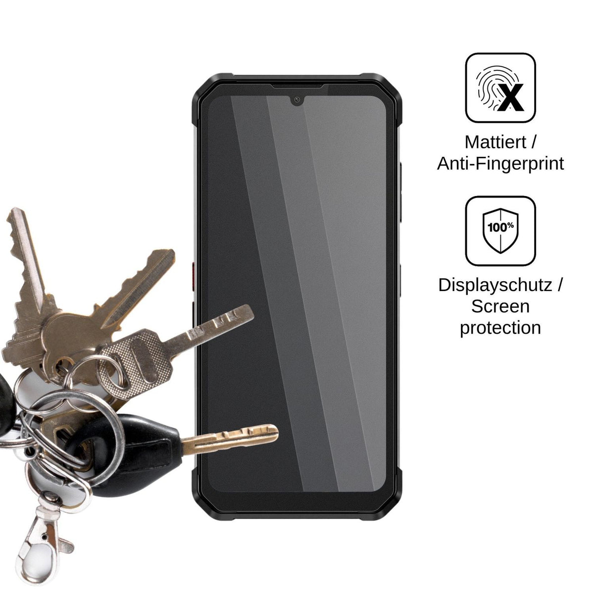 Blickschutzfolie für Fossibot F106 Plus matt Schutzfolie Privacy