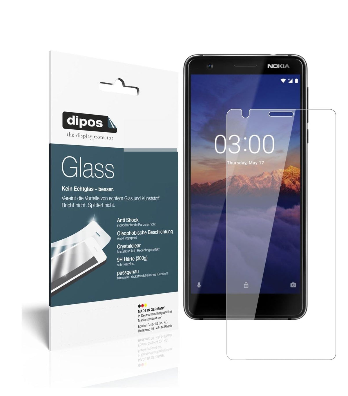 1x 9H Schutzfolie für Nokia 46025 Panzerfolie