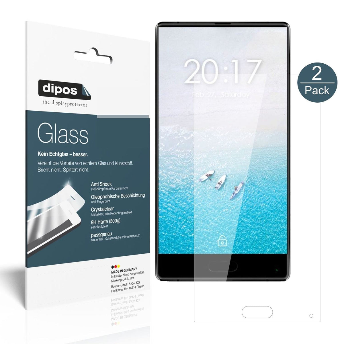 1x 9H Schutzfolie für Ulefone F1 Panzerfolie