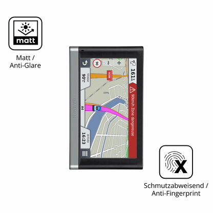 Dünne und entspiegelnde Folie passend zugeschnitten für Garmin 65 LMT