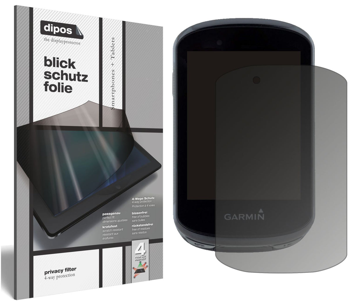 Blickschutzfolie für Garmin Edge 830 matt Schutzfolie Privacy