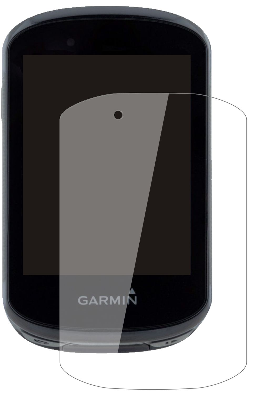 GarminEdge 830 mit aufgebrachter dipos Flex Schutzfolie, glasklare Darstellung ohne Einschränkungen