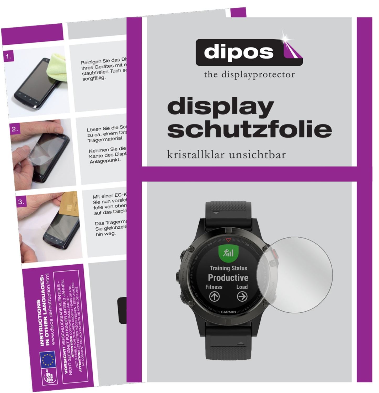 Perfekte Passform und ultimative Qualität: Unser 9H Panzerglas bietet Schutz für Garmin-Fenix 5