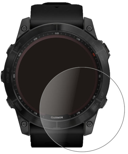 GarminFenix 7 (47 mm) mit aufgebrachter dipos Panzerfolie, die lästige Fingerabdrücke minimiert