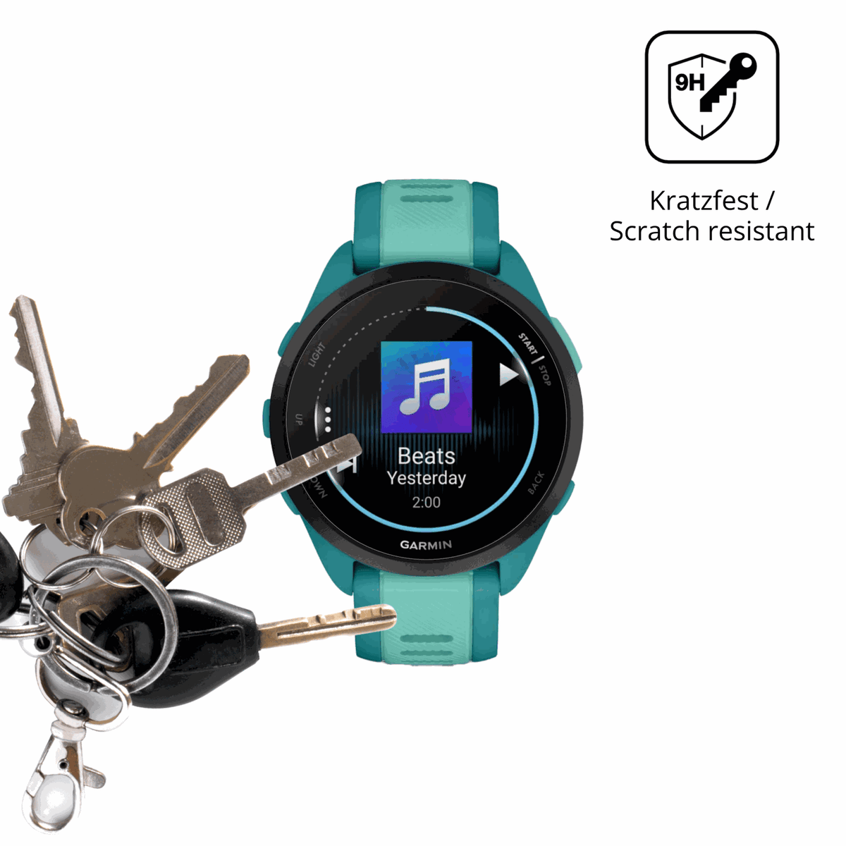 2x 9H Schutzfolie für Garmin Forerunner 165 Music Panzerfolie