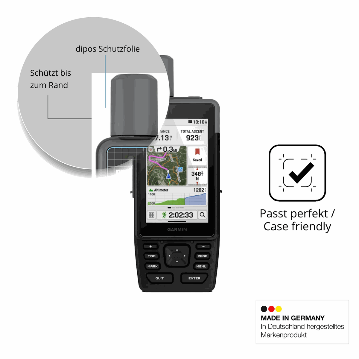 2x 9H Schutzfolie für Garmin GPSMAP H1 Panzerfolie
