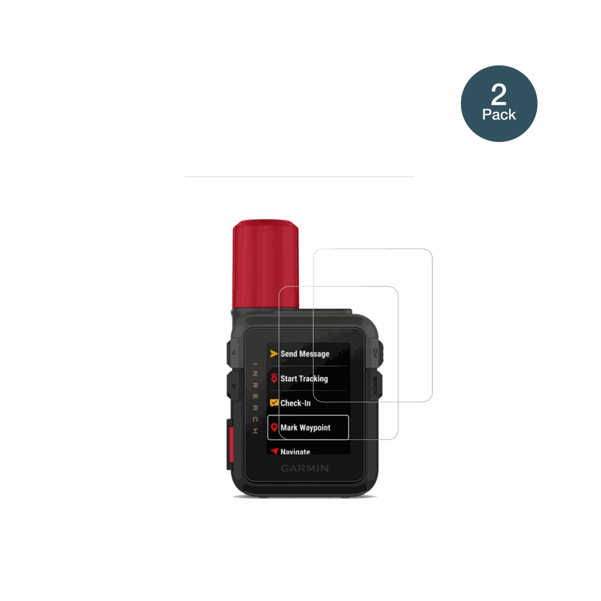 GarmininReach Mini 3 Plus mit aufgebrachter dipos Flex Schutzfolie, glasklare Darstellung ohne Einschränkungen