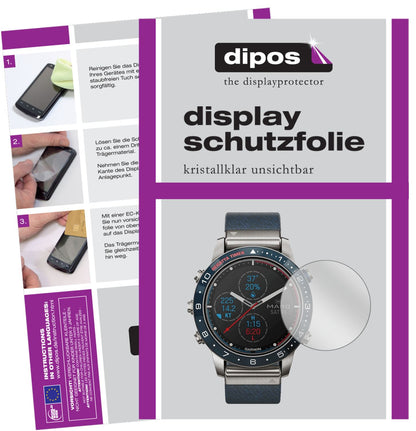 2x Schutzfolie klar für Garmin MARQ Captain Display-Schutzfolie