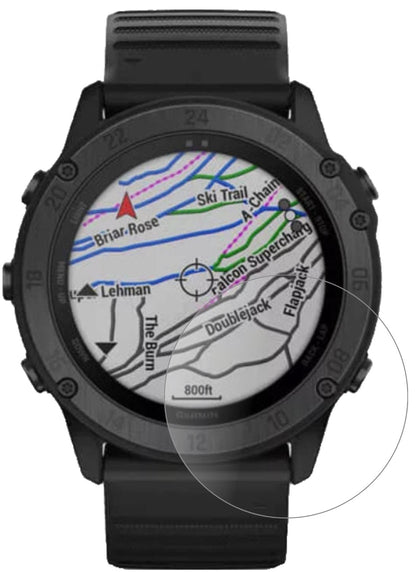 Garmintactix Delta mit aufgebrachter dipos Panzerfolie, die lästige Fingerabdrücke minimiert