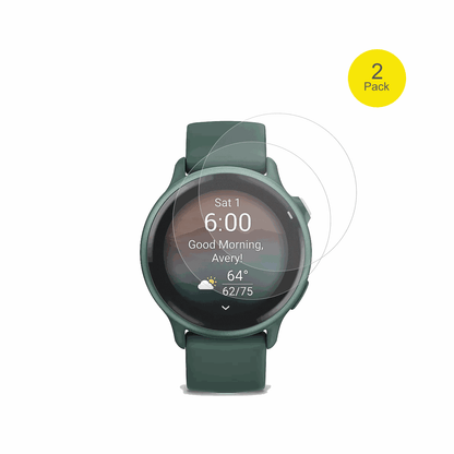 Garminvivoactive 6 mit aufgebrachter dipos Flex Schutzfolie, glasklare Darstellung ohne Einschränkungen