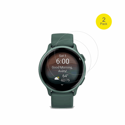 Garminvivoactive 6 mit aufgebrachter dipos Displayschutzfolie, glasklare Darstellung ohne Einschränkungen