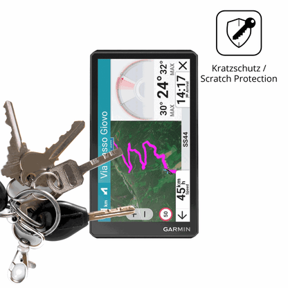 Schutz gegen Kratzer auf dem Garmin zumo XT3 6 Zoll Glas durch Schlüssel oder Ähnliches