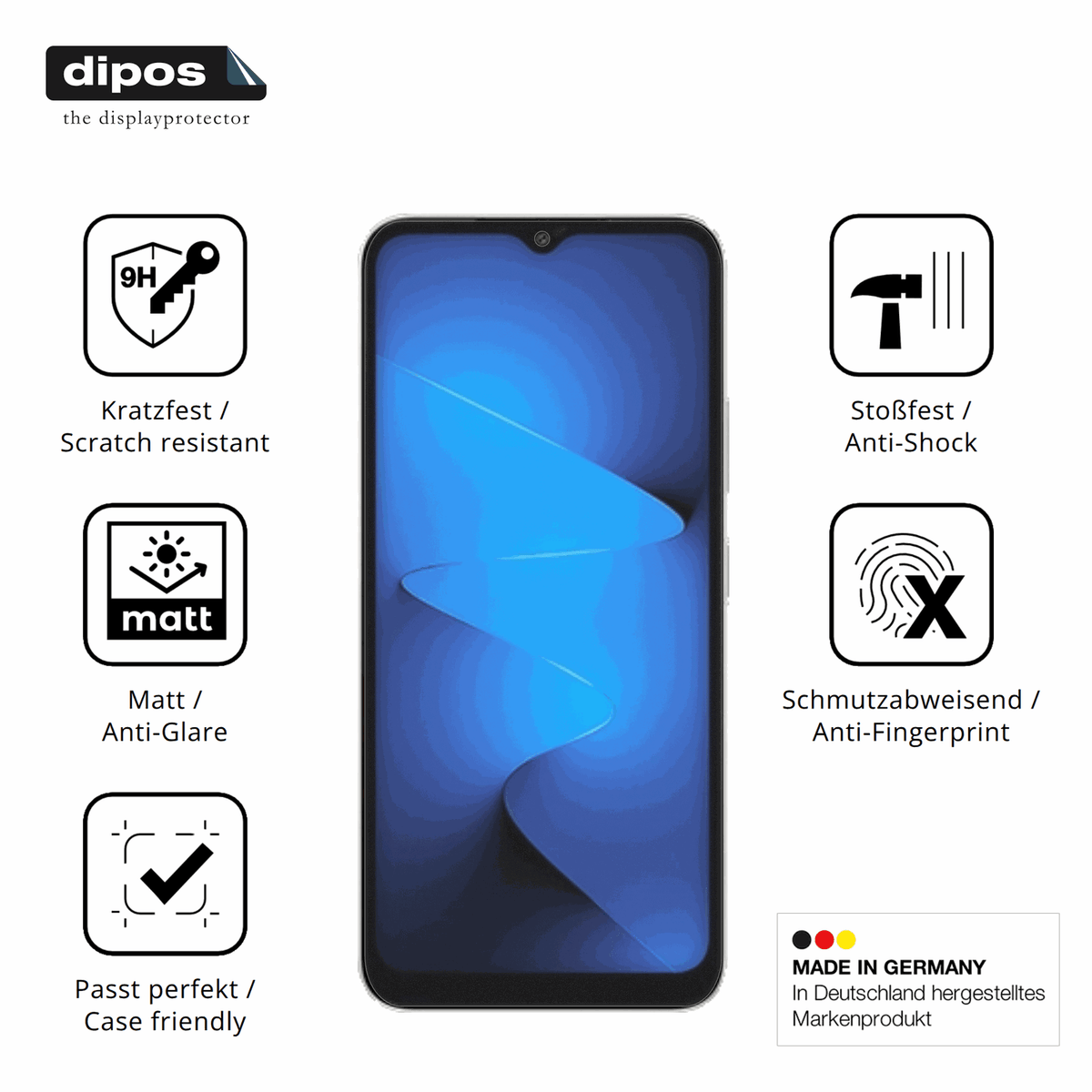 Displayschutz hergestellt in Deutschland, höchste Qualität made in Germany