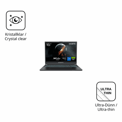Dünne und klare Folie passend zugeschnitten für Gigabyte G6 2023