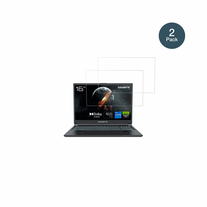 GigabyteG6 2023 mit aufgebrachter dipos Flex Schutzfolie, glasklare Darstellung ohne Einschränkungen