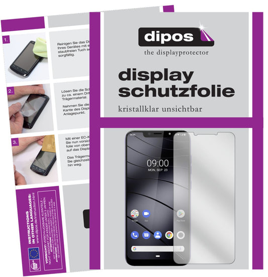 Klare Displayschutzfolie von dipos passend für Gigaset GS195 LS, präziser Zuschnitt und blasenfrei montiert