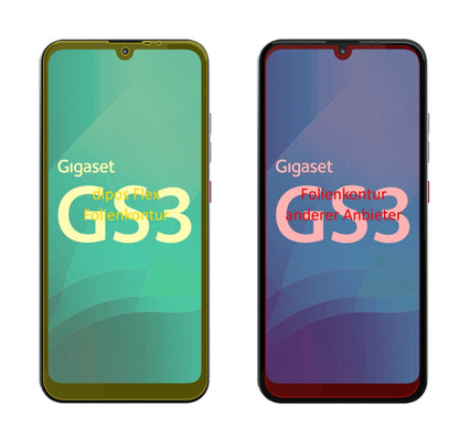 2x 3D Full Cover Schutzfolie für Gigaset GS3