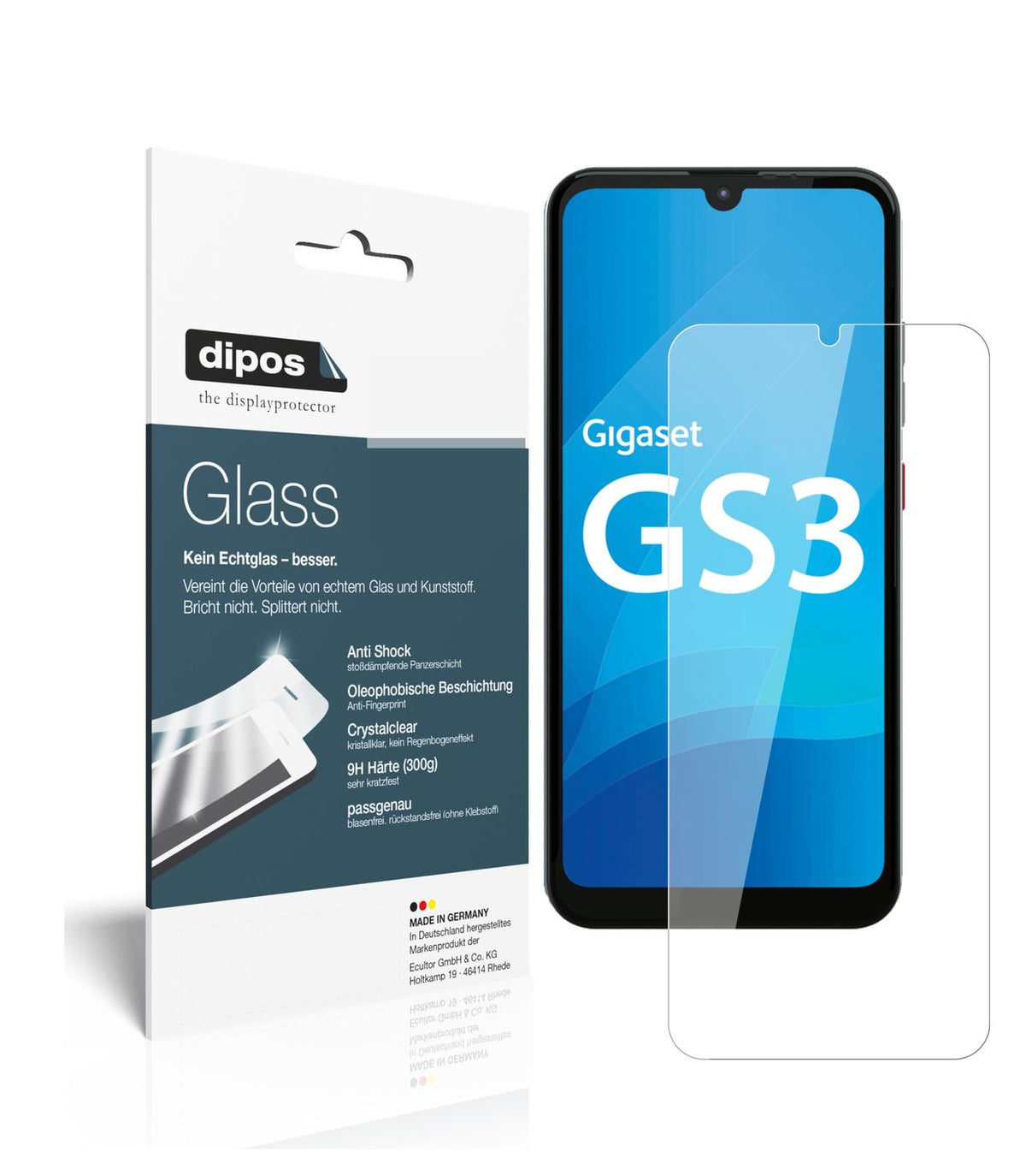 Perfekte Passform und ultimative Qualität: Unser 9H Panzerglas bietet Schutz für Gigaset-GS3