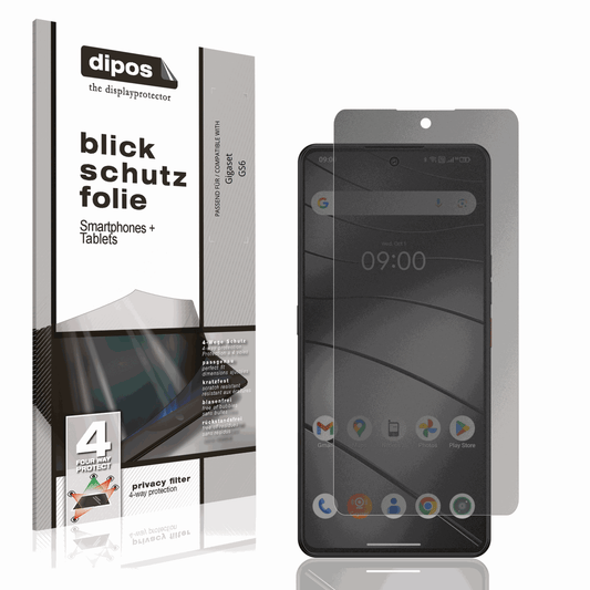 Blickschutzfolie von dipos passend für Gigaset GS6, präziser Zuschnitt und blasenfrei montiert