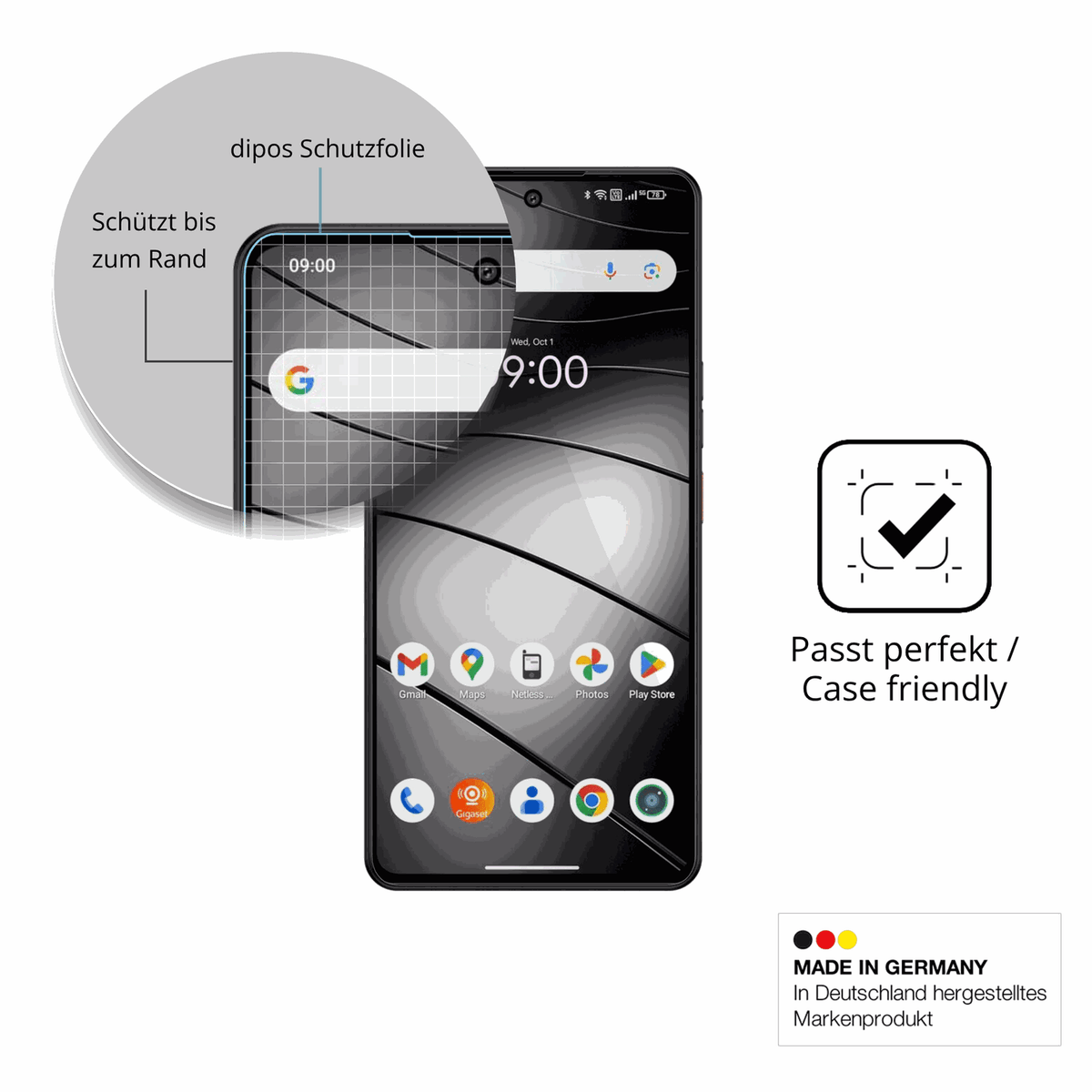 Besonders flexibler Displayschutz mit Anti-Shock-Schicht im Materialmix