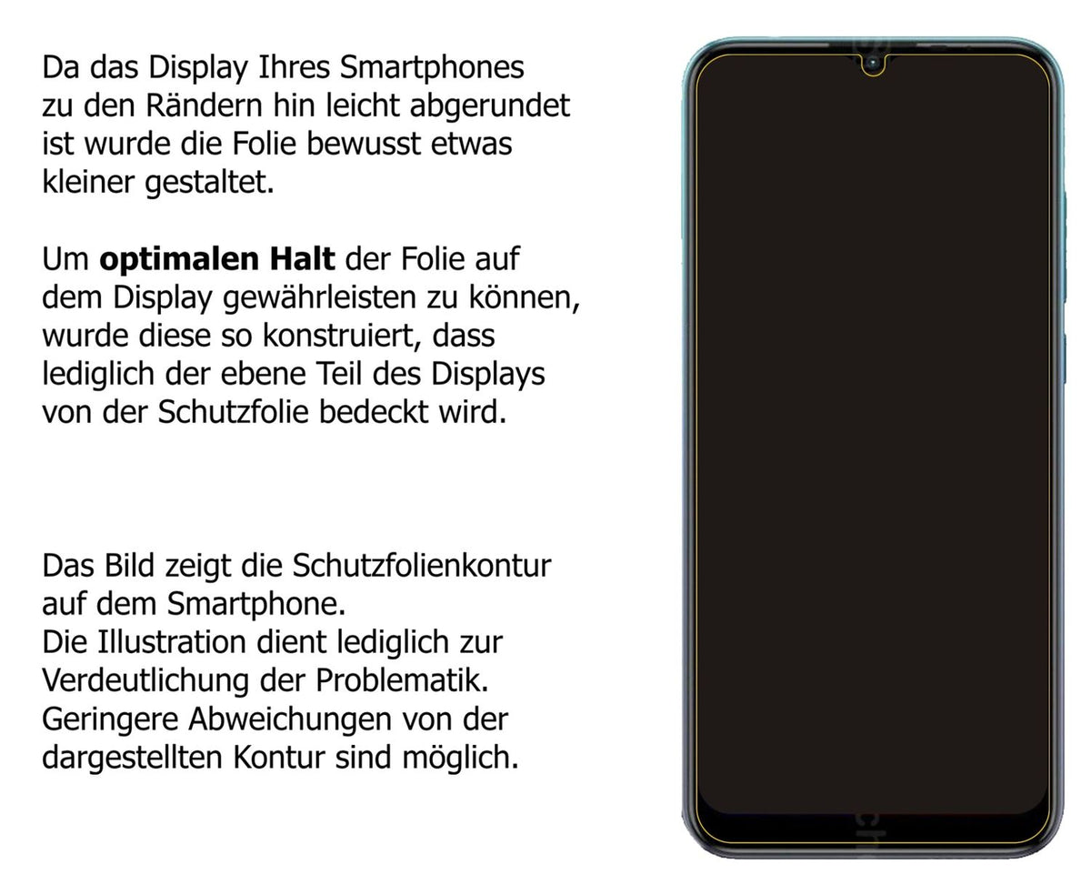 Schutzfolie mit optimaler Passform, zur Verwendung mit Hüllen geeignet