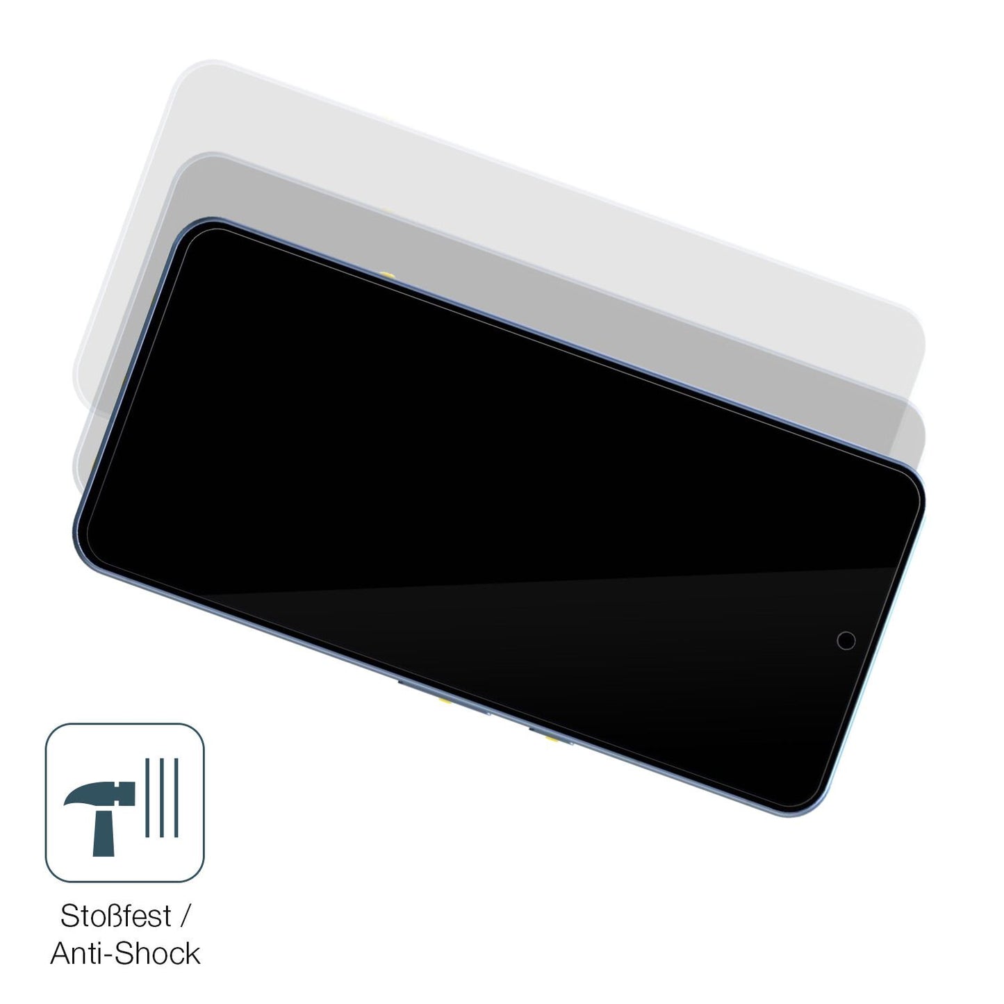 Schutz gegen Kratzer auf dem Google Pixel 8 Glas durch Schlüssel, Stöße gegen die Tischkante oder Stürze